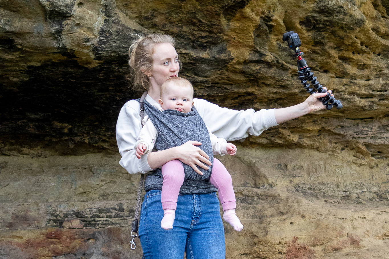 mama en baby, loggers