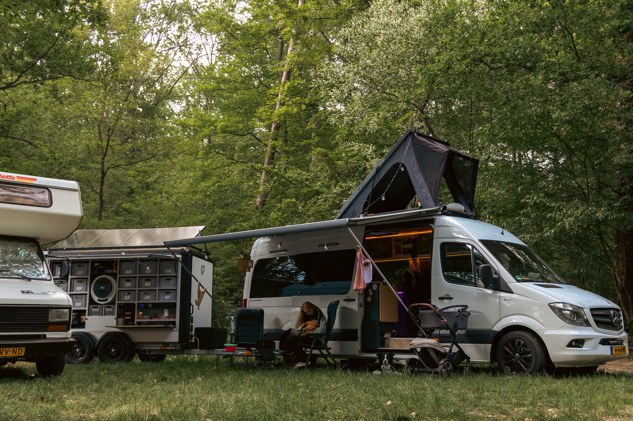 Camper interieur slaapplaats